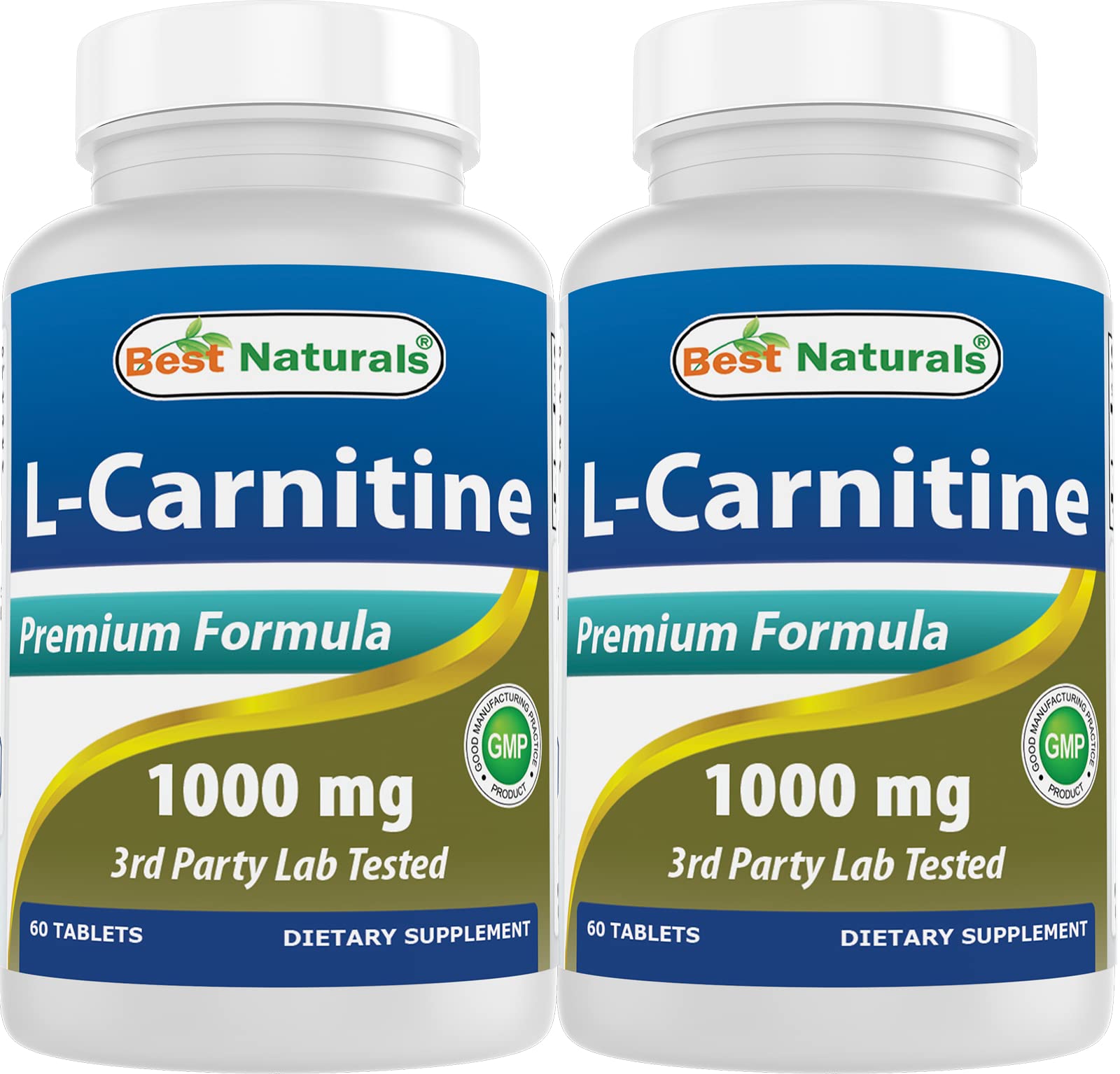 Best Naturals L-Carnitine 1000mg – 60 Tablets (Pack of 2)