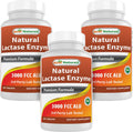 Best Naturals Fast Acting Lactase Enzyme 3000 FCC ALU - 180 Tablets (Pack of 3)