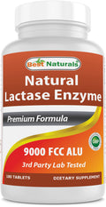 Best Naturals Lactase Enzyme Tablets – 9000 FCC ALU, 180 Count
