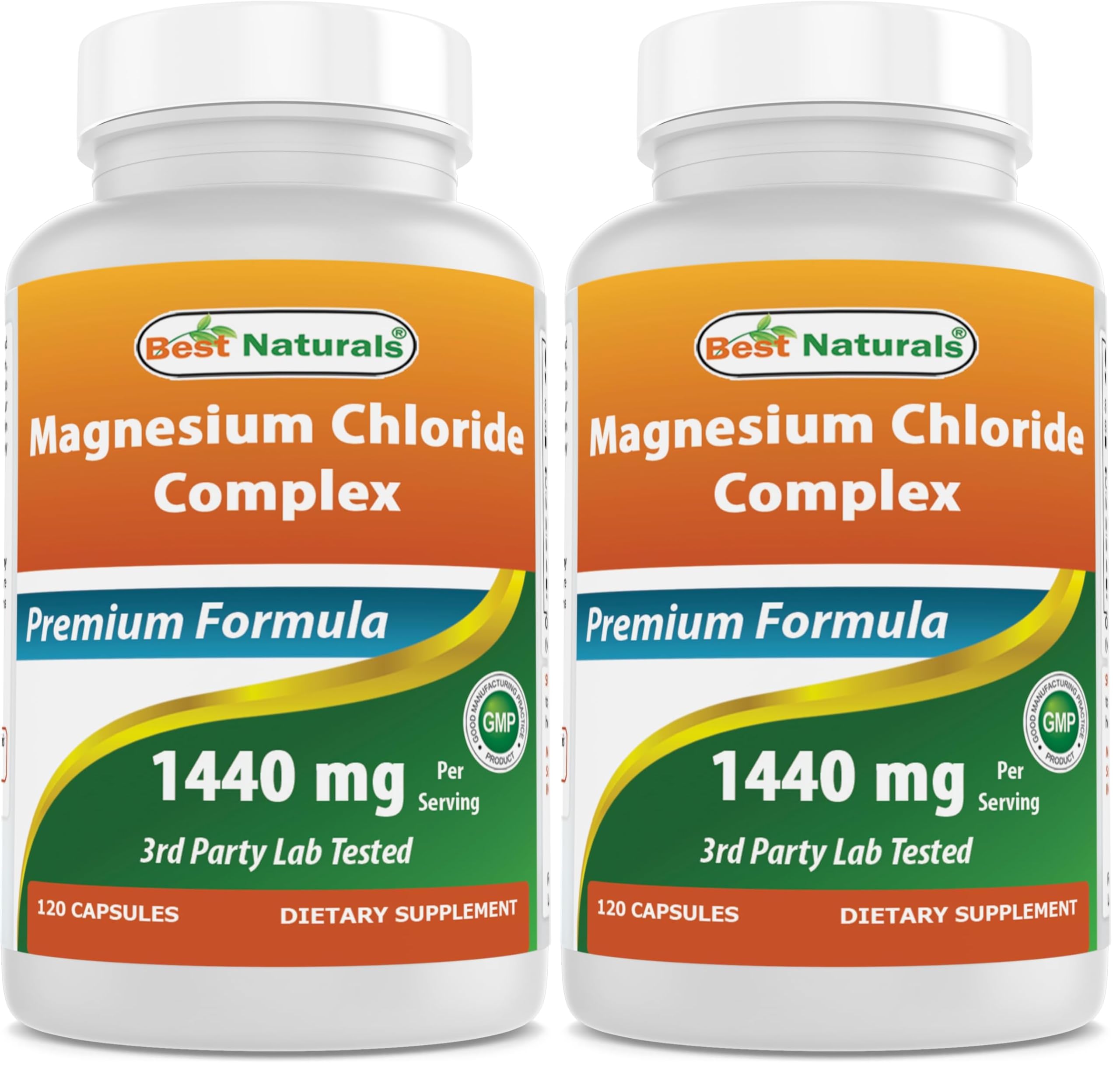 Best Naturals Magnesium Chloride Complex 1440 mg per Serving – 120 Capsules (Pack of 2)
