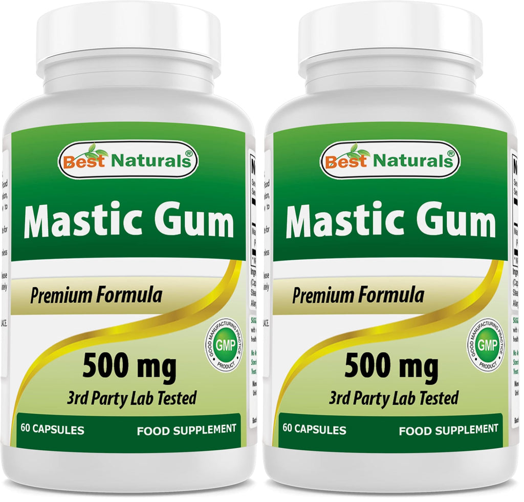 Best Naturals Mastic Gum 500 mg – 60 Capsules (Pack of 2)