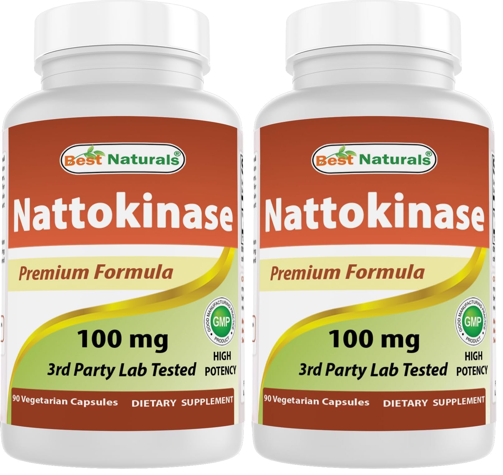 Best Naturals Nattokinase 2000 FU | 100 mg per Capsule, 90 Vegetarian Capsules (Pack of 2)