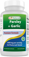 Best Naturals Parsley & Garlic 1000 mg – 250 Veg Capsules, Gluten Free, Non-GMO