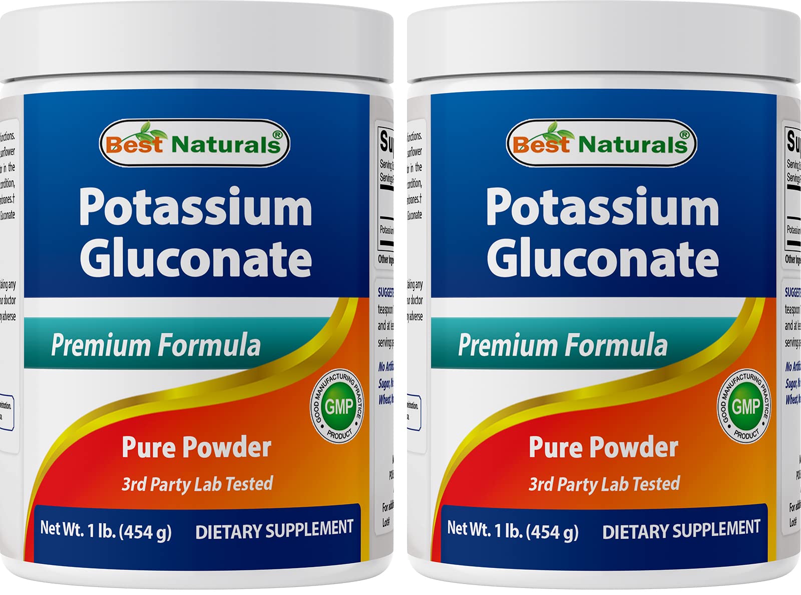 Best Naturals Potassium Gluconate 1 lb Powder – Pack of 2