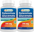 Best Naturals Potassium Gluconate 595 mg – 250 Tablets (Pack of 2)