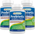 Best Naturals Probiotic 10 Strains – 30 Billion CFU, 120 Veggie Caps (Pack of 3)