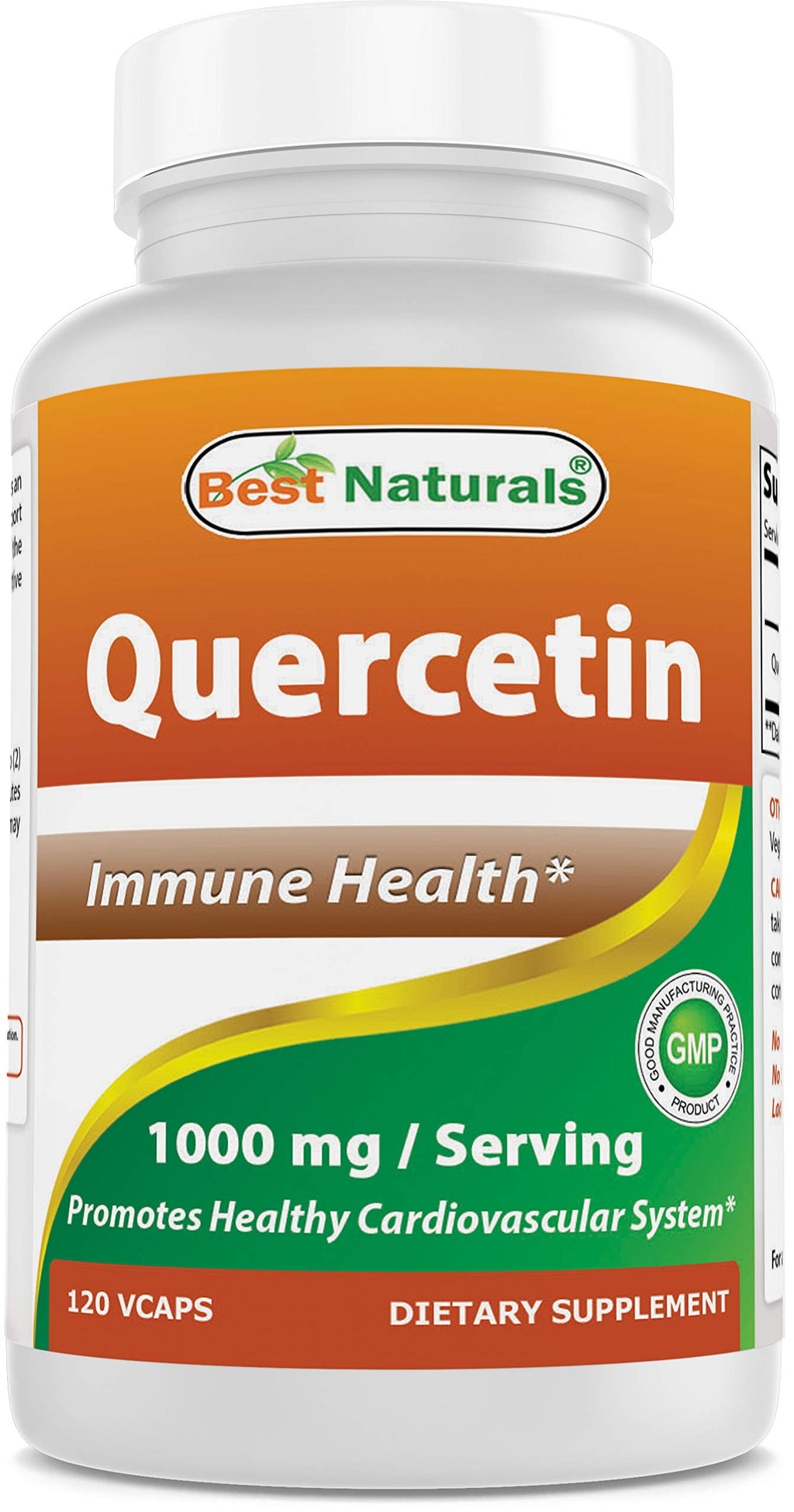 Best Naturals Quercetin 1000 mg per Serving | 120 Veggie Capsules (120 Count, Pack of 1)
