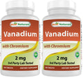 Best Naturals Vanadium 2 mg with Chromium Polynicotinate 200 mcg – 180 Tablets (Pack of 2)