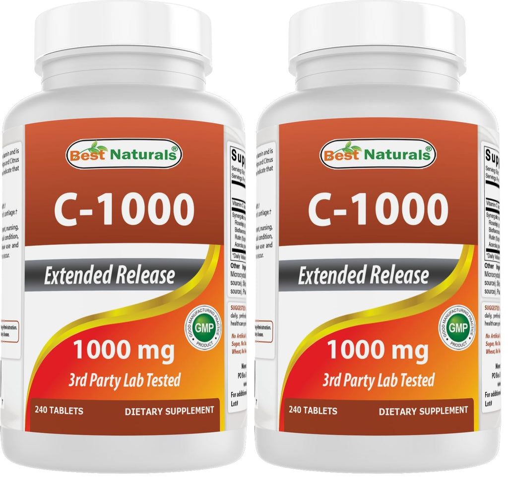 Best Naturals Vitamin C 1000 mg with Rose Hips – Berry (2 Pack)