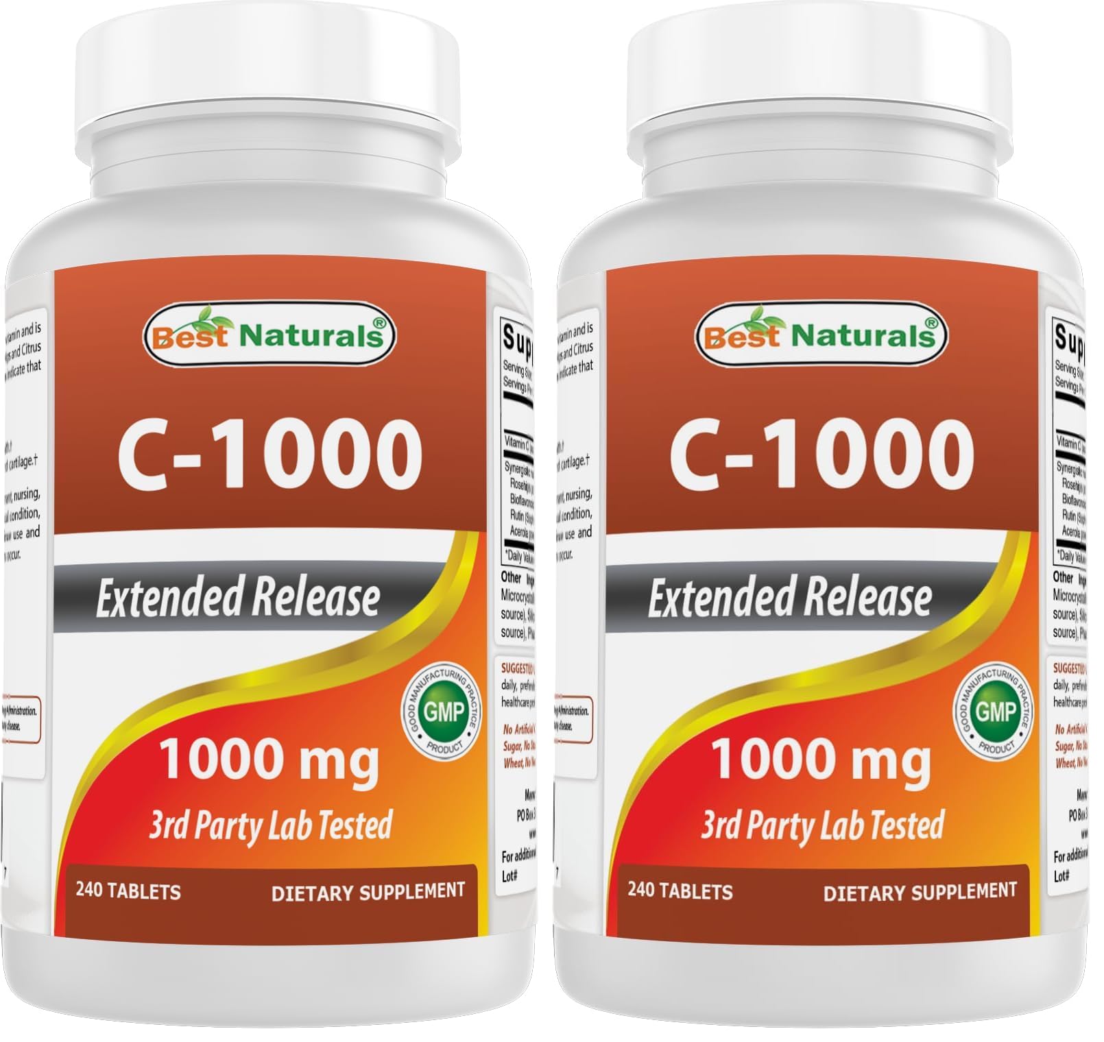 Best Naturals Vitamin C 1000 mg with Rose Hips – Berry (2 Pack)