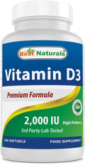 Best Naturals Vitamin D3 2000 IU 240 Softgels