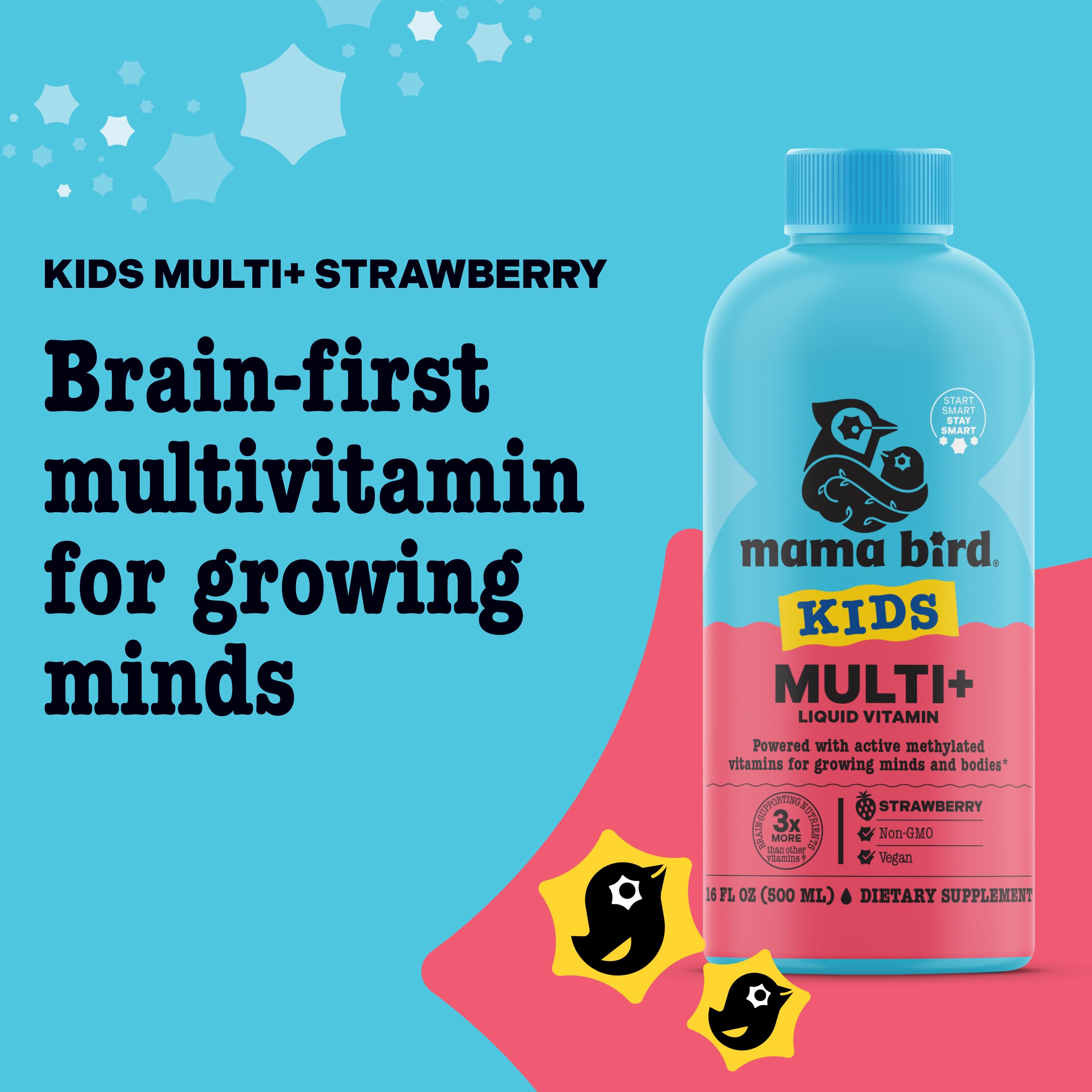 Best Nest Wellness Kids Liquid Multivitamin – Methylated Vitamins, Whole Food, Vegan, Strawberry 16oz