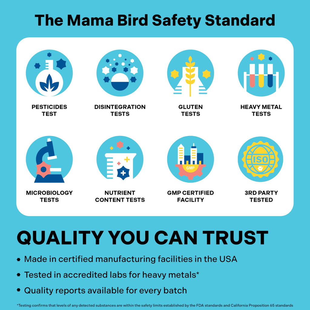 Mama Bird Prenatal Multi+ | Best Nest Wellness – 30+ Nutrients for Baby Brain Health (Vegan, Gluten Free)