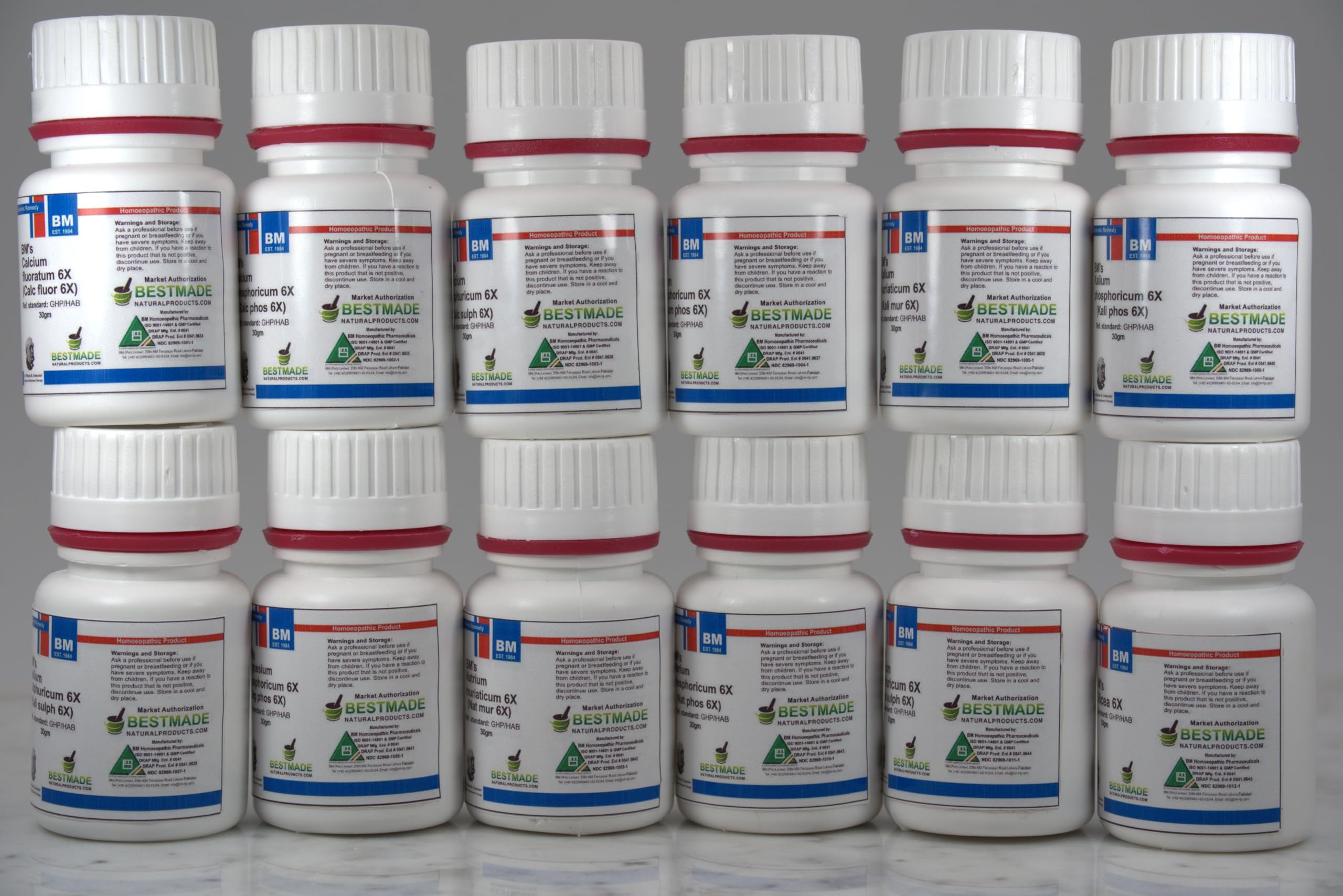 Economy Pack Tissue Cell Salts Kit – 12 Remedies with Chart | Immune Support