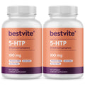 BESTVITE 5-HTP 100mg (240 Capsules) - No Stearates, Gluten Free, Non-GMO
