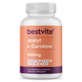 BESTVITE Acetyl L-Carnitine 500mg – 240 Vegan Capsules, No Stearates, Gluten Free, Non-GMO