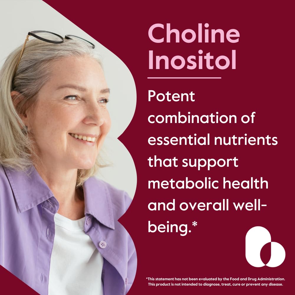 BESTVITE Choline & Inositol 500mg - 120 Veg Capsules - Vegan, Non-GMO, Gluten Free