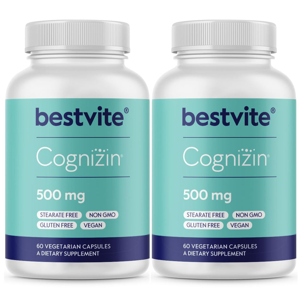 BESTVITE Cognizin Citicoline 500mg – 120 Vegetarian Capsules | Premium Nootropic