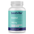 BESTVITE Inositol 750 mg | Myo-Inositol 120 Veg Capsules | Vegan, Gluten Free, Non-GMO, No Stearates