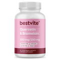 BESTVITE Quercetin with Bromelain 500mg/250mg (120 Vegetarian Capsules) – No Stearates – No Silicon Dioxide – Vegan – Non GMO – Gluten Free