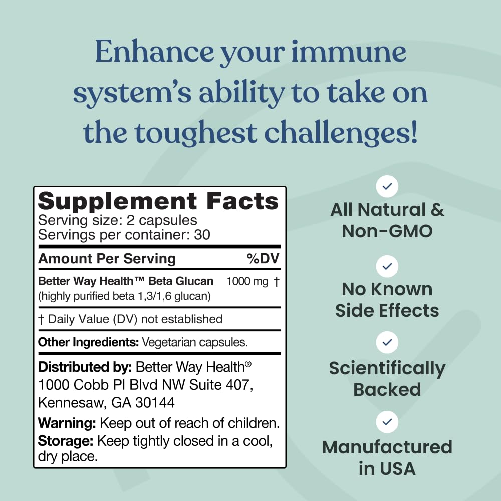 Better Way Health™ Advanced Immune Readiness — Beta Glucan 500 (Pack of 3)
