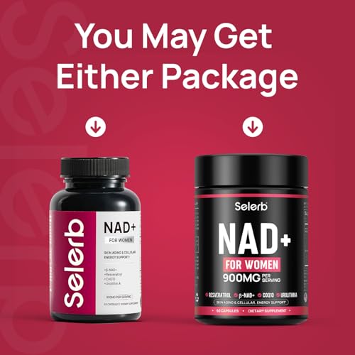 NAD+ Supplement for Women – β-NAD+ NMN Alternative with Trans-Resveratrol, CoQ10, D-Ribose | 60 Capsules Advanced