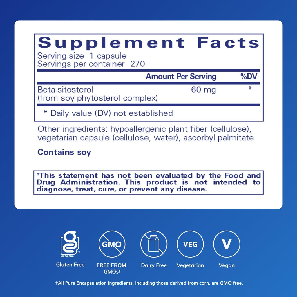 Pure Encapsulations Beta-Sitosterol | Urinary Flow Support | 270 Capsules
