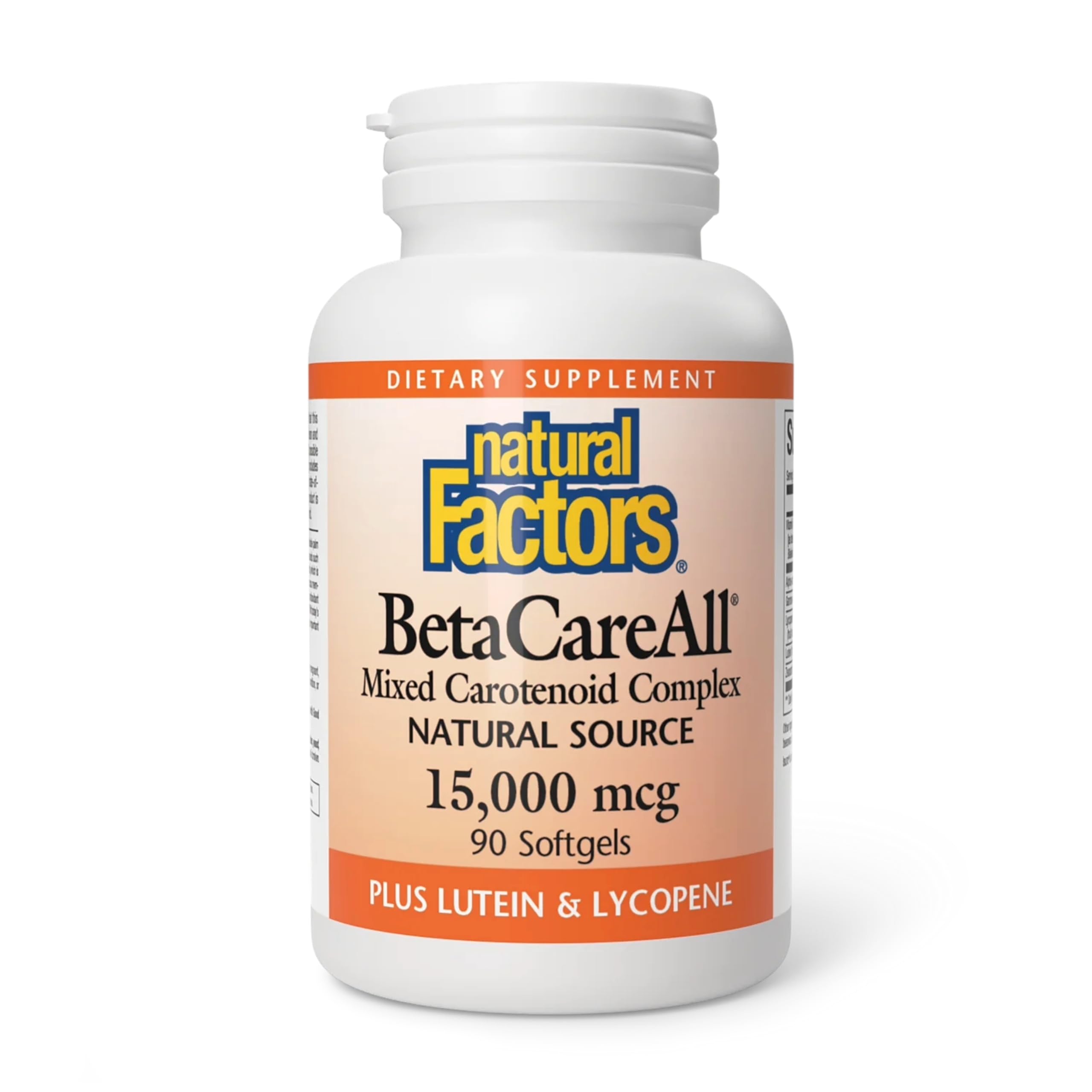 Natural Factors BetaCareAll 25,000 IU Vitamin A - Healthy Skin, Vision & Immune Support | 90 Softgels
