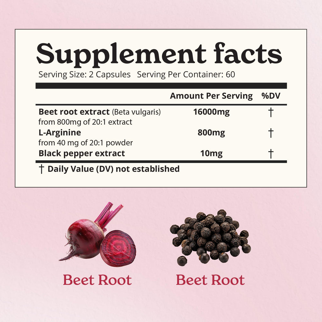Better Alt Beet Root Powder Capsules (120 Capsules) - Beetroot Supplement