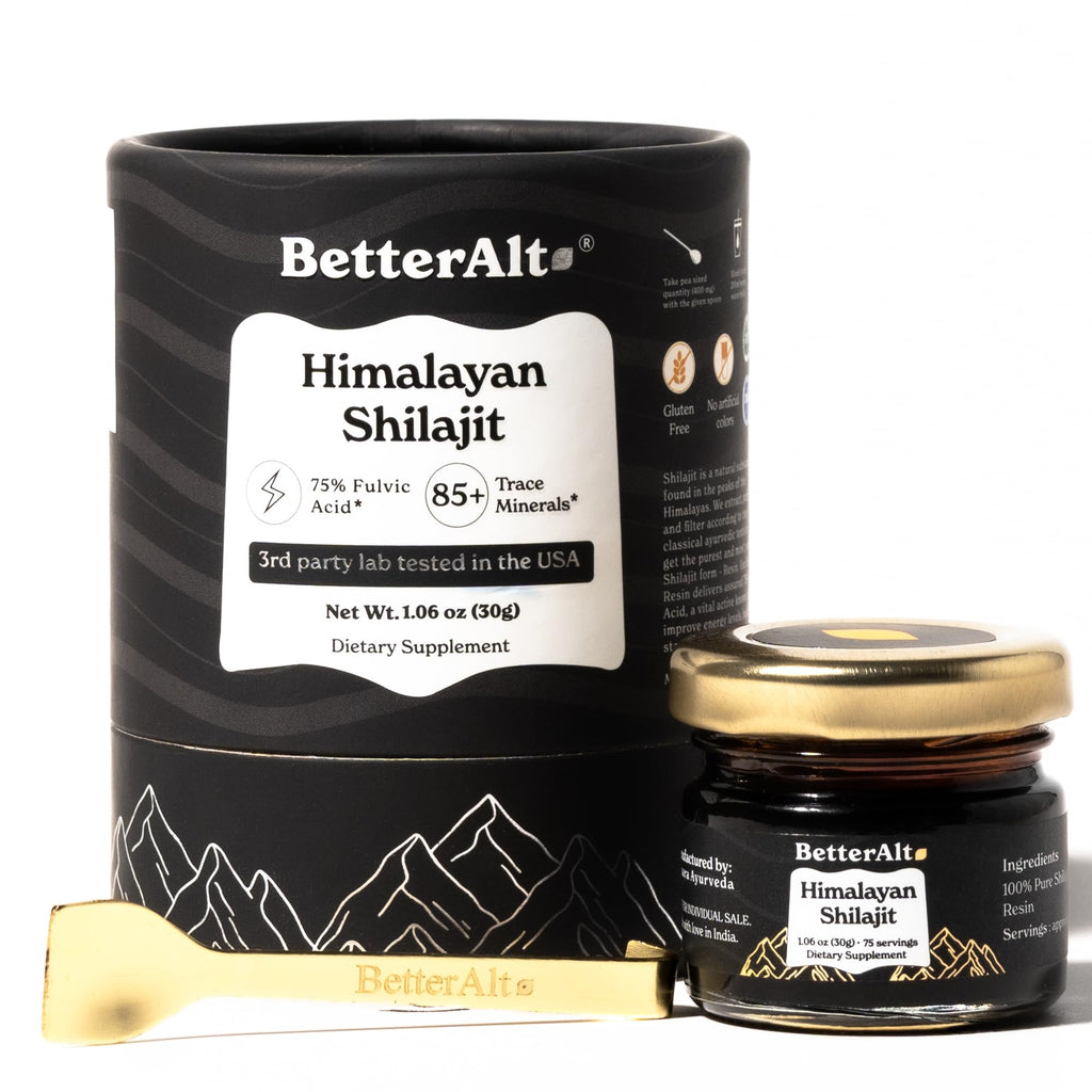 Better Alt Himalayan Shilajit Resin – High Potency Gold Grade, 400 mg, 150 Servings, Lab-Tested, Energy & Immune Support