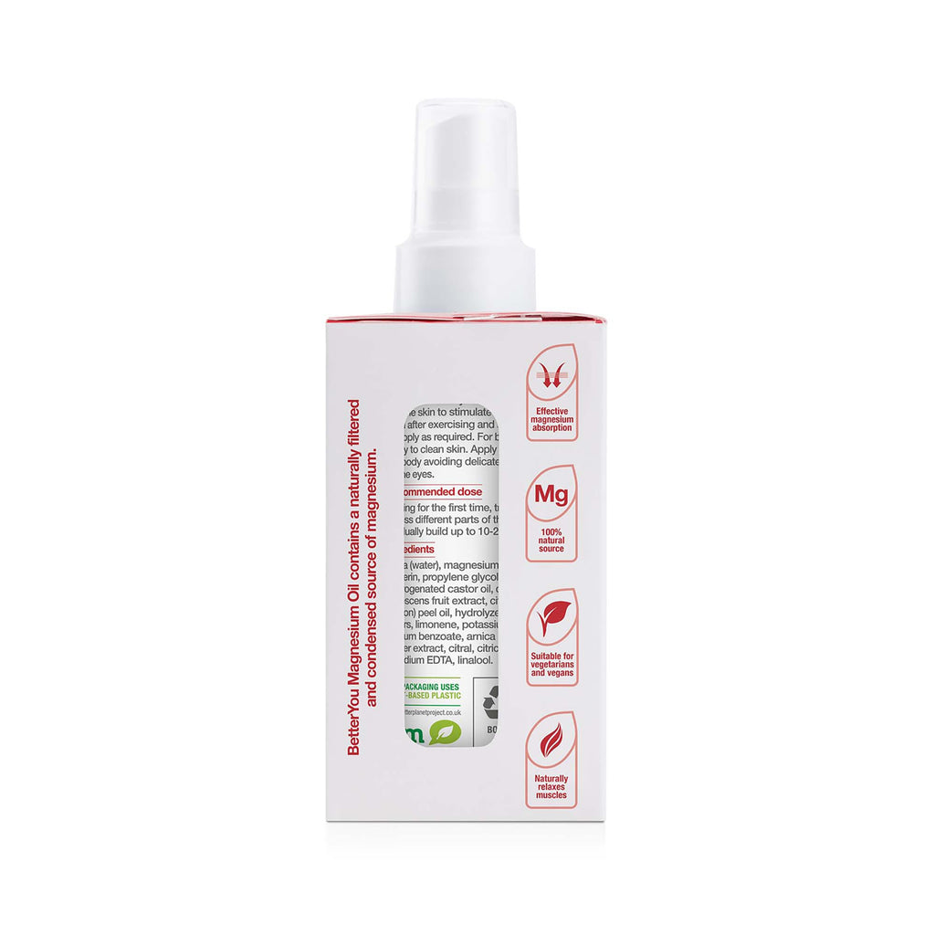 BetterYou Magnesium Muscle Body Spray – Arnica, Lemon Oil for Muscle & Joint Recovery (3.38 oz)
