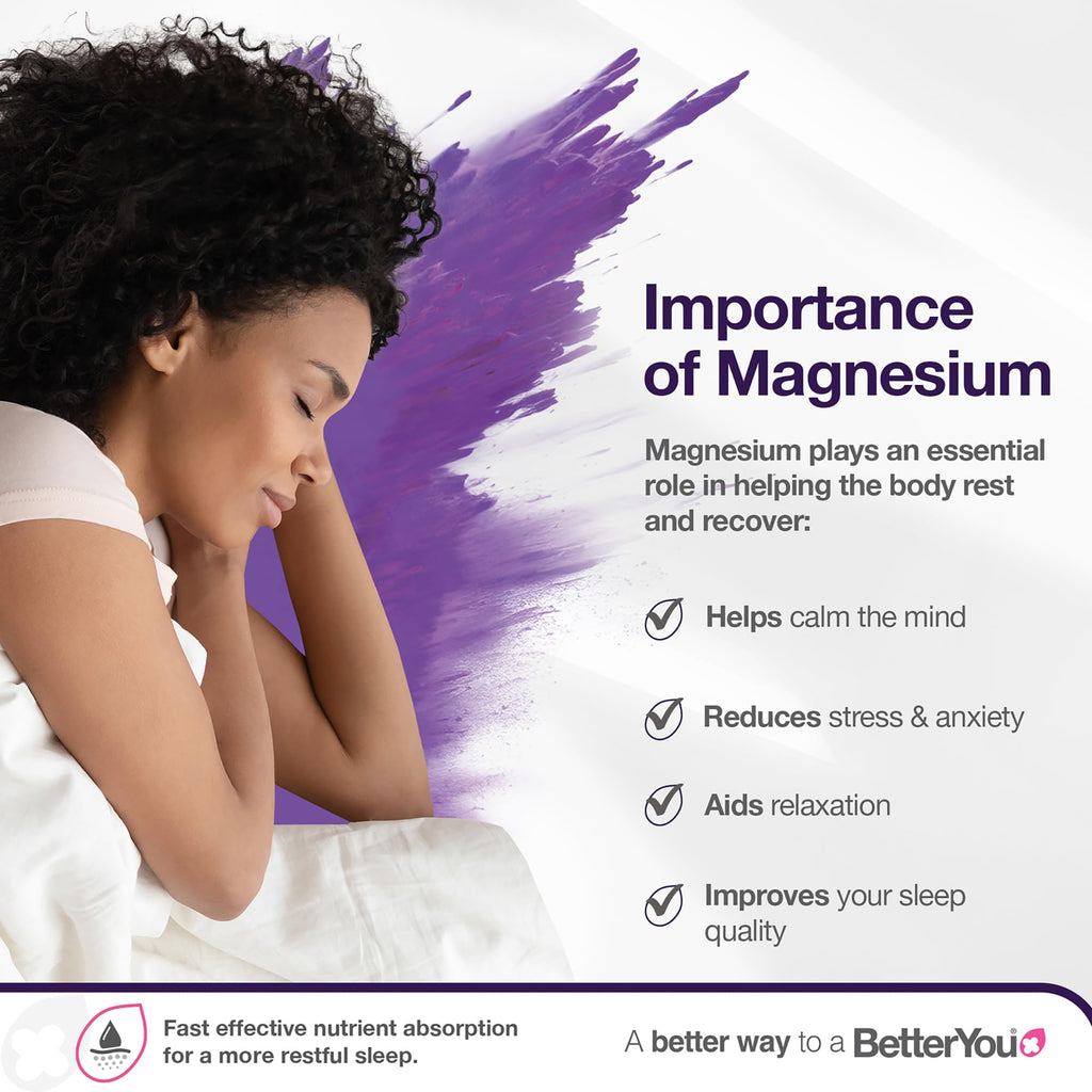 BetterYou Magnesium Sleep Body Spray – Relaxing Topical Magnesium with Lavender & Chamomile | 3.38 oz