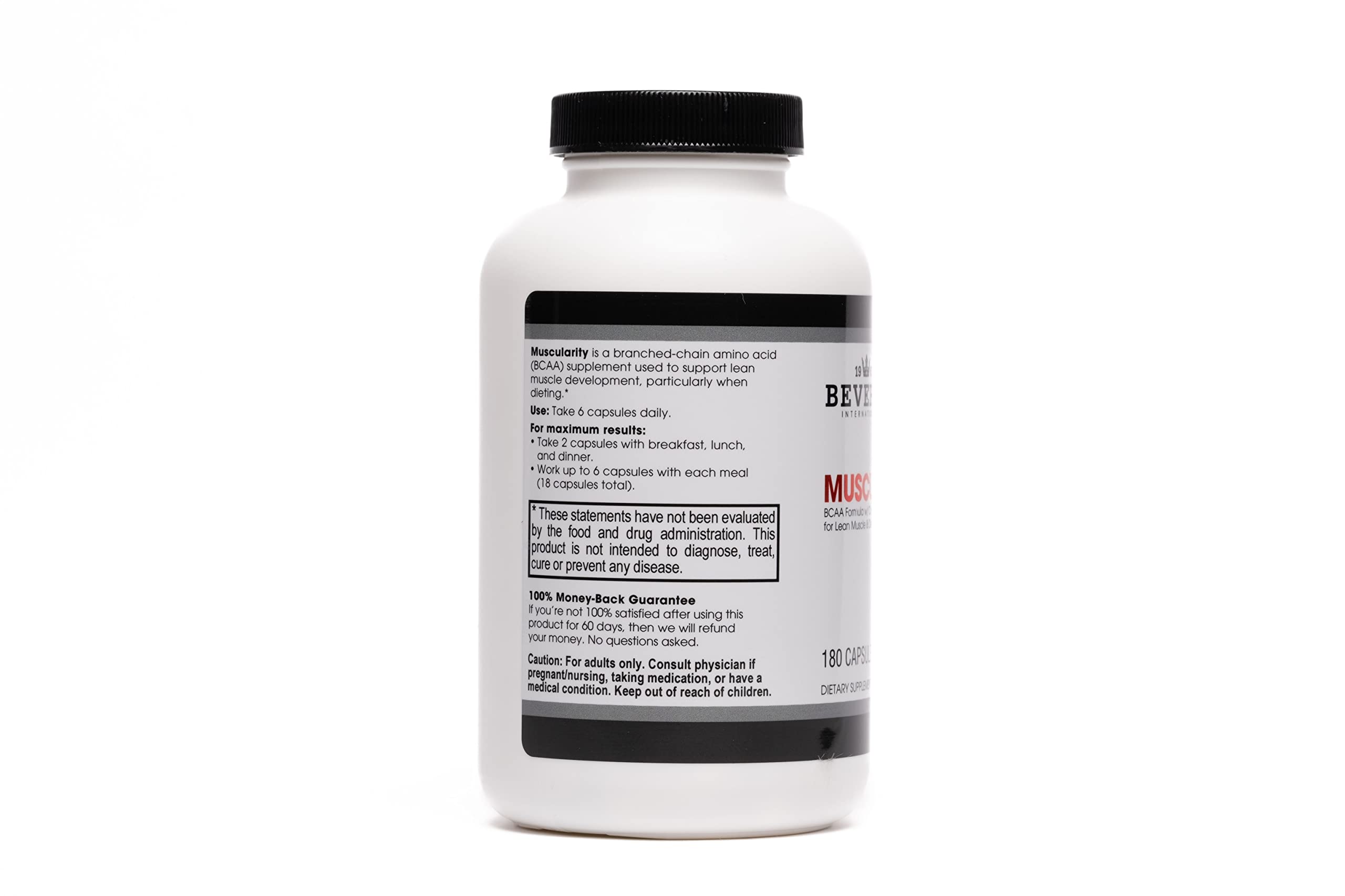 Beverly International Muscularity BCAA Formula – 180 Capsules