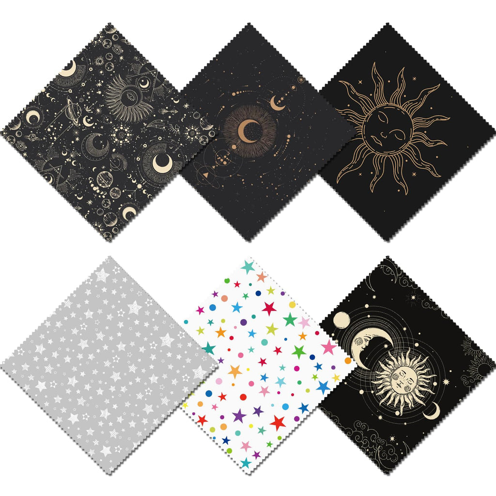 BHAHB 6 PCS Glasses Cleaning Cloths | Microfiber Eyewear & Lens Cleaning Cloths (6.3x6.3) - Multi-Pattern