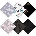 BHAHB 6-Pack Glasses Cleaning Cloths – Microfiber Lens Cloths (6.3x6.3) Butterfly Pattern
