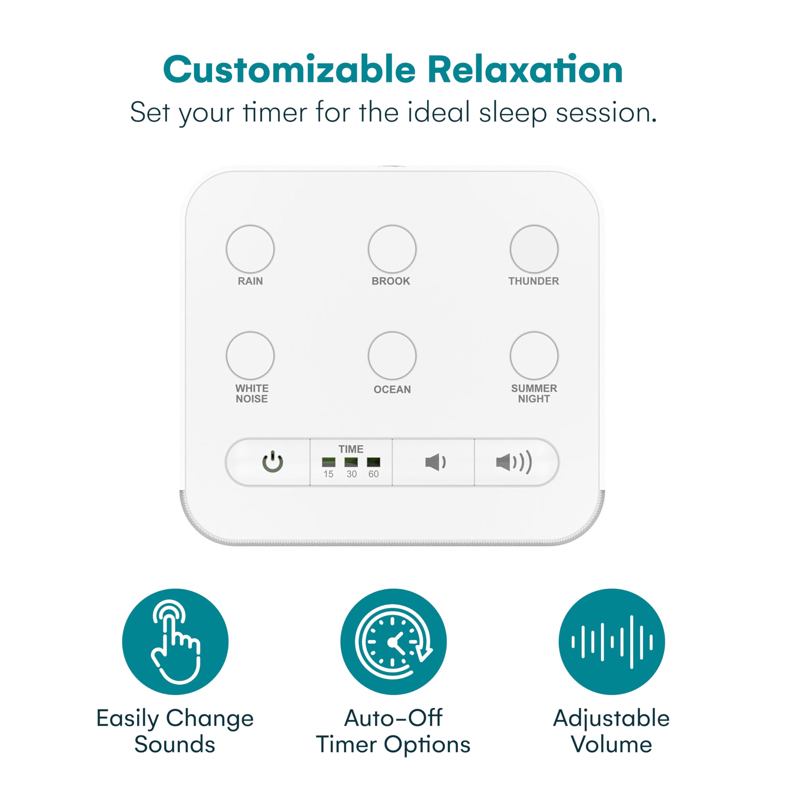 Big Red Rooster Sleep Sound Machine – Portable White Noise & Nature Sounds for Kids