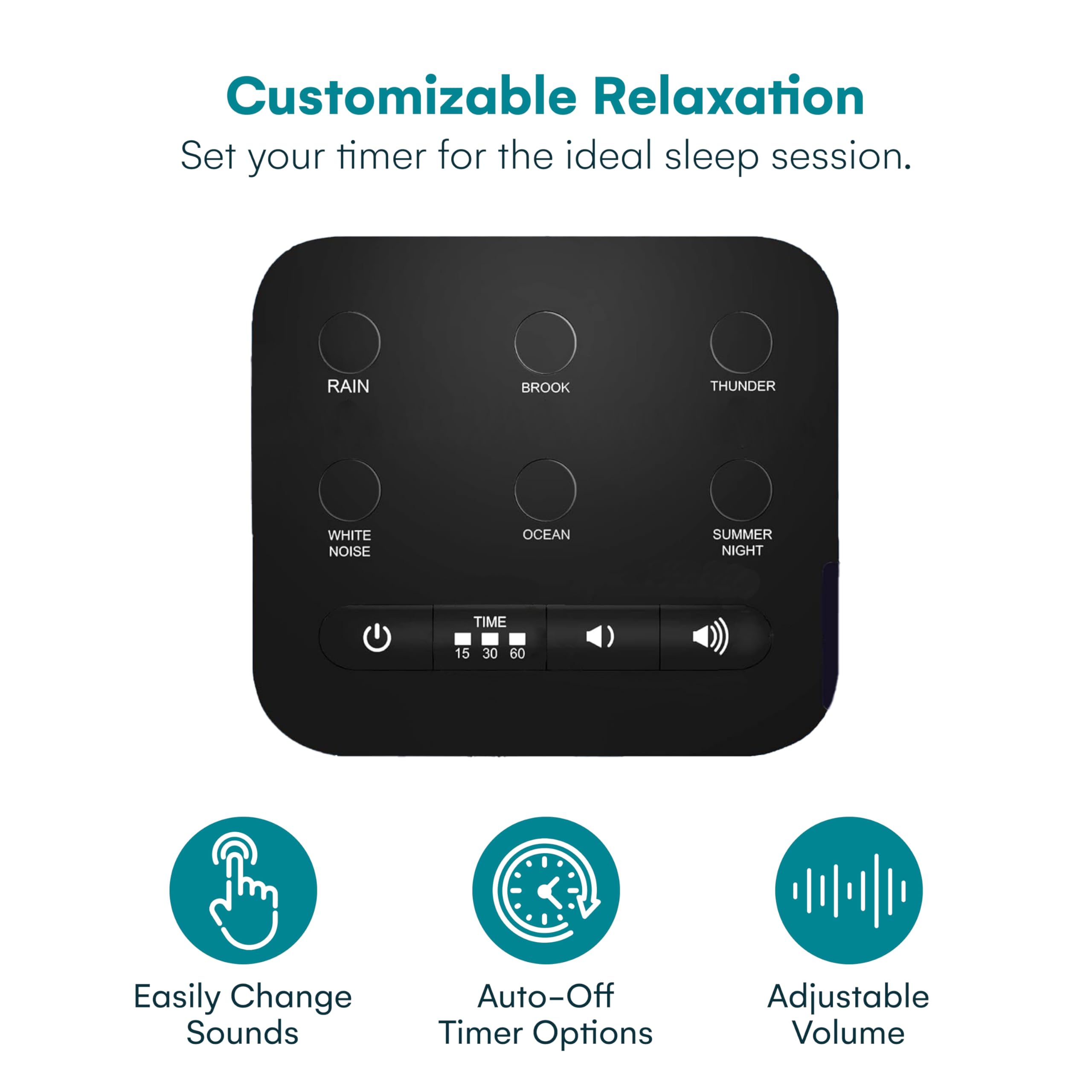 Big Red Rooster Sound Machine — 6 Sleep Sounds, Portable White Noise for Sleep, Office Privacy, Travel