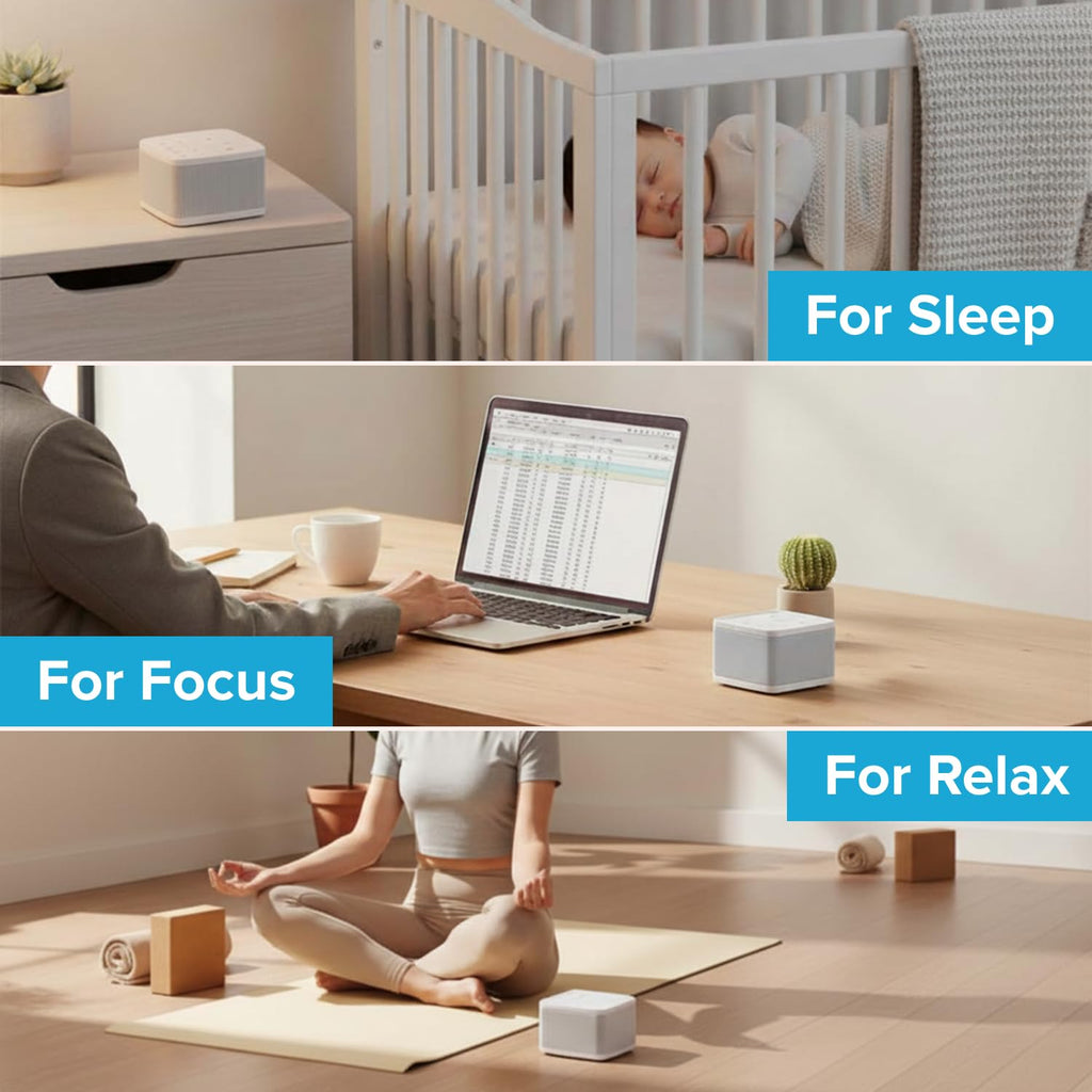 Big Red Rooster White Noise Machine – Sleep Sound Machine with Rain, Ocean & Timer