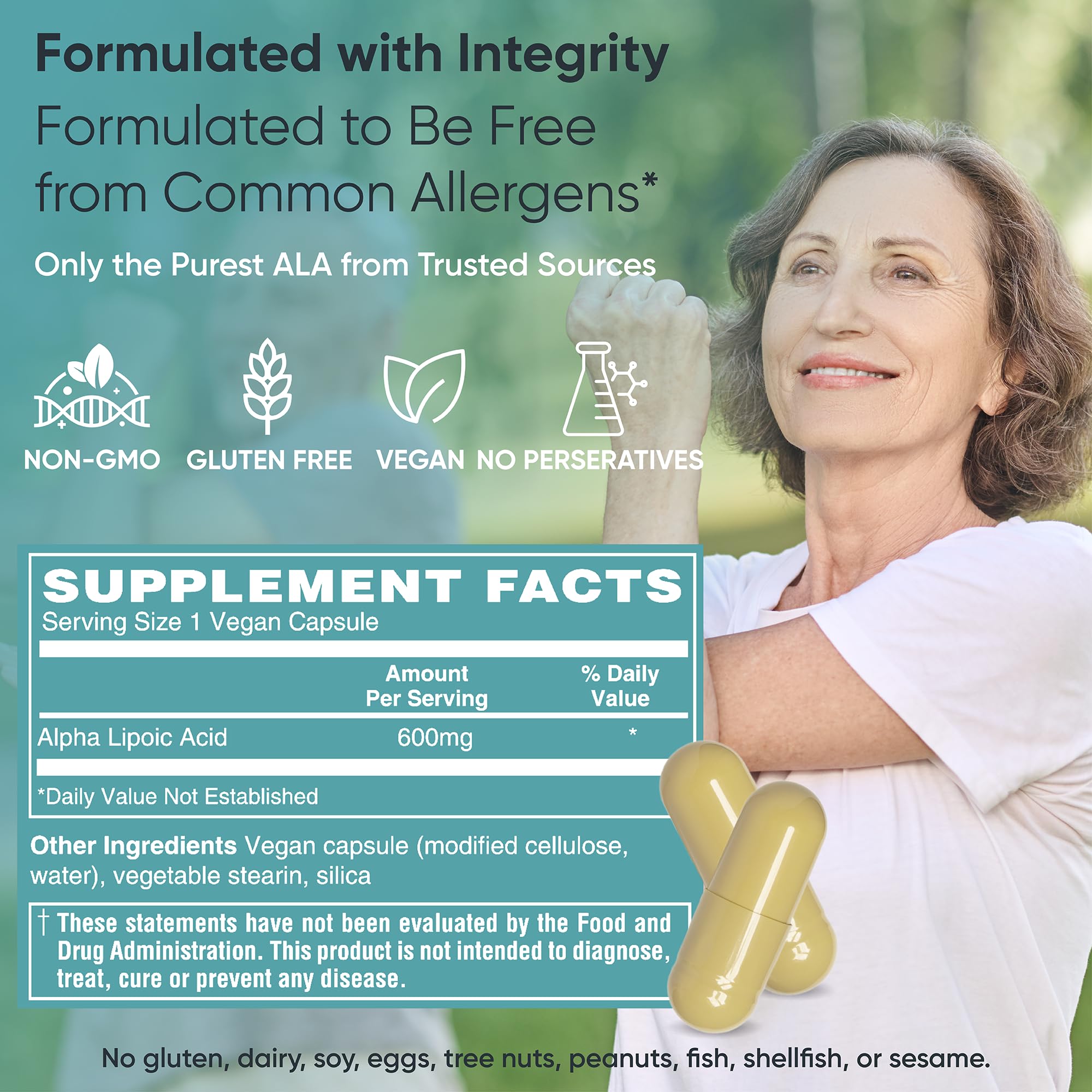 Big Valley Labs Alpha-Lipoic Acid 600 mg – High-Potency Antioxidant for Cellular Health & Energy Metabolism – Vegan, Non-GMO, Gluten-Free | 60 Capsules