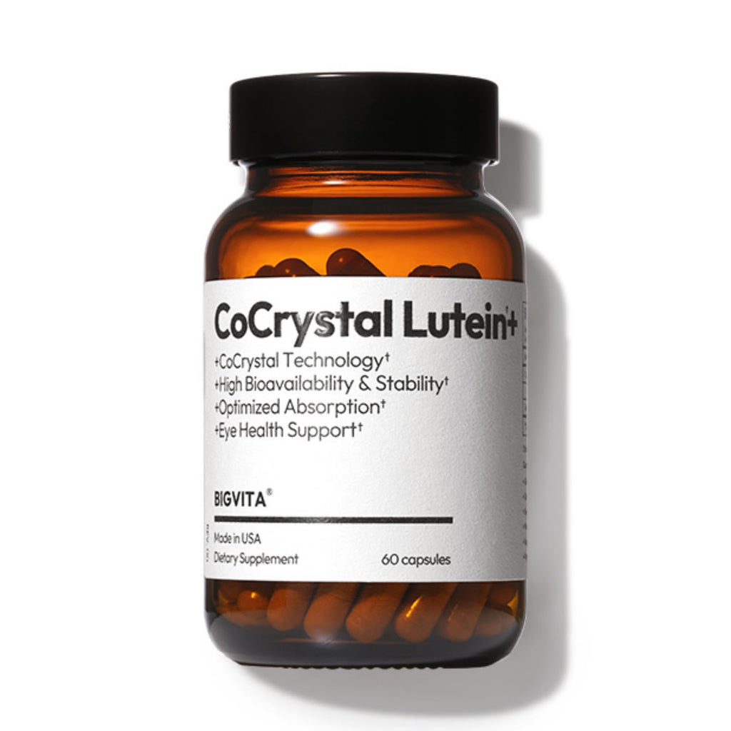 BIGVITA CoCrystal Lutein+ 3-in-1 Eye Support | Fast-Absorbing Lutein, Zeaxanthin & Astaxanthin | 60 Capsules