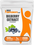 BulkSupplements Bilberry Extract Powder - 1kg, 500mg per Serving | Vegan & Gluten-Free
