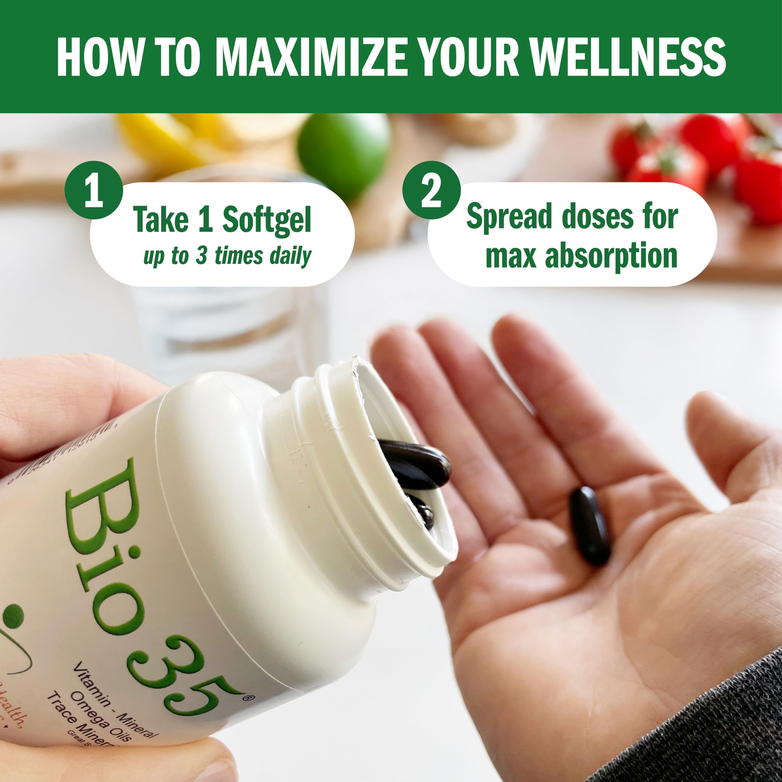 Bio-35 100ct - Trace Minerals & Omega Oils Softgel Capsules