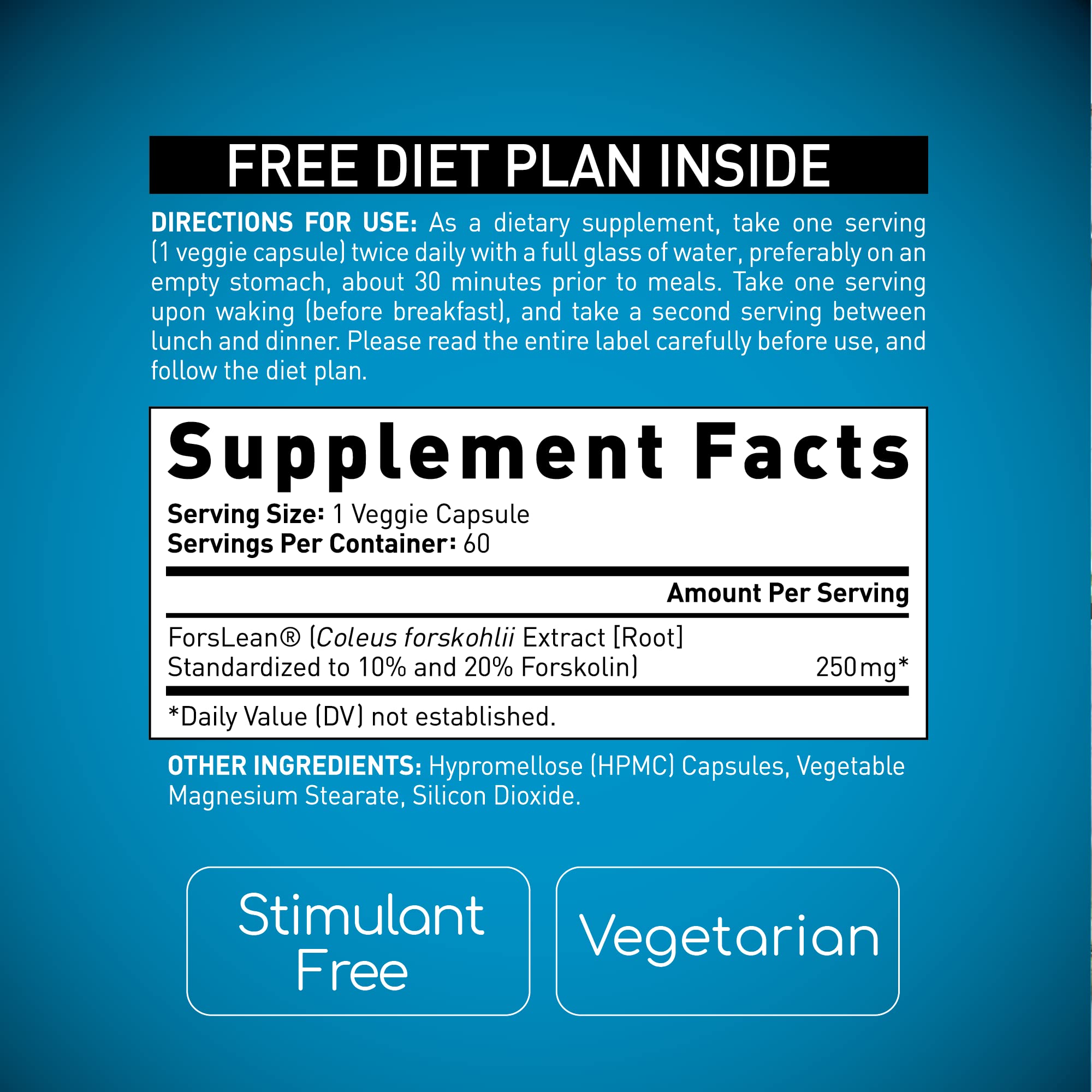 BioGenetic Laboratories Forskolin Lean & Tone – 60 Vegetarian Capsules | Fat Burner & Lean Muscle Support