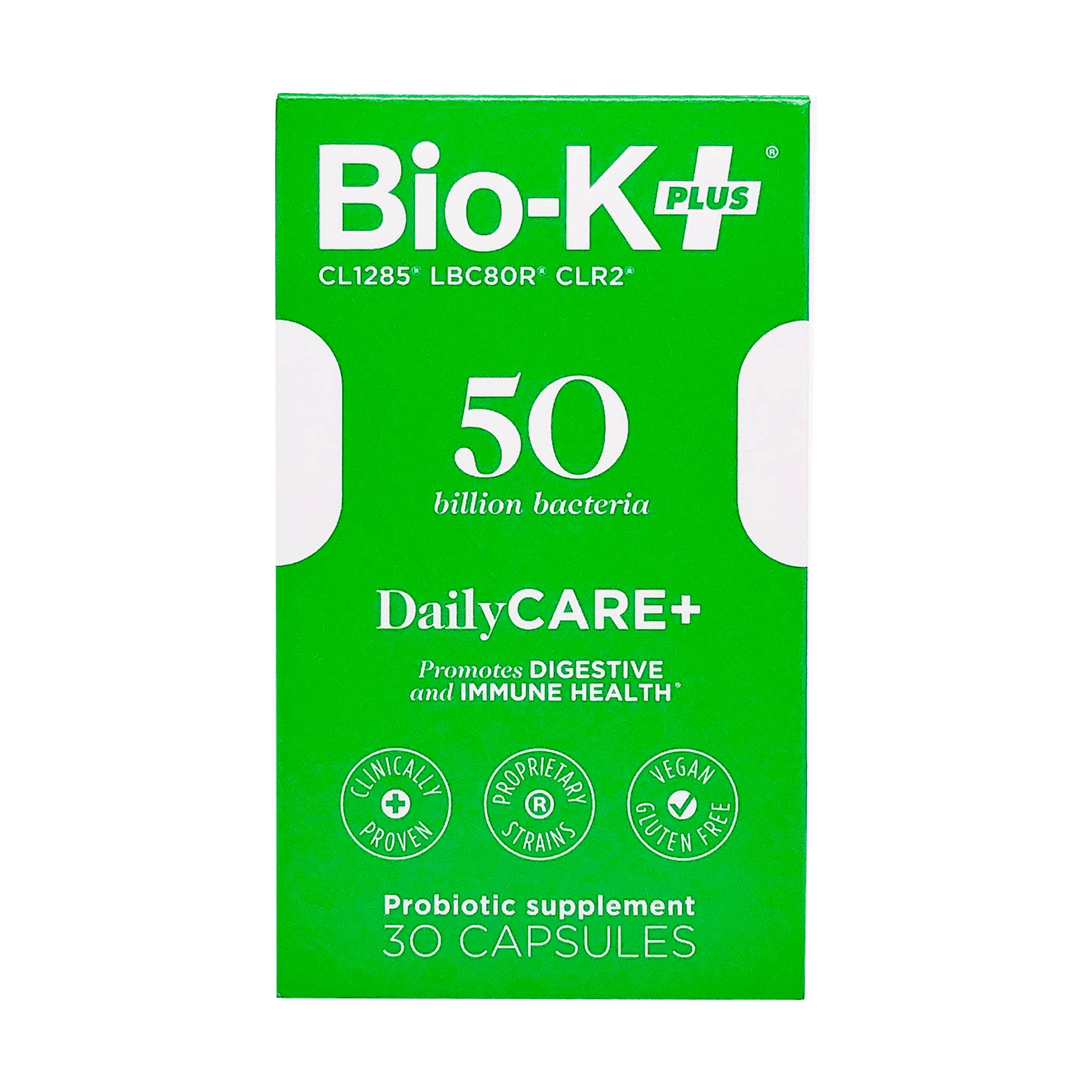 Bio-K Plus, Dailycare 50 Billion Probiotics, 30 Count