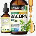 BIO KRAUTER Bacopa Monnieri Drops – Vegan Brahmi Brain Support 2 Fl Oz