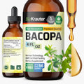 BIO KRAUTER Bacopa Monnieri Liquid – Brain Support Drops (Alcohol & Sugar Free) 4 Fl Oz