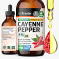 BIO KRAUTER Cayenne Pepper Drops 684 mg | Pure Vegan Capsaicin for Digestive Support | 56 Days of Supply
