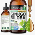 BIO KRAUTER Ginkgo Biloba Extract - Vegan Liquid Brain Support - 4 Fl Oz