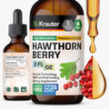 BIO KRAUTER Hawthorn Berry Drops – Pure Vegan Hawthorn Berry Liquid Drops, 655 mg/Serving, 2 oz, 28 Days, Alcohol & Sugar Free
