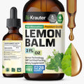 BIO KRAUTER® Lemon Balm Tincture 680 mg – Pure Vegan Melissa Officinalis Extract, 2 Fl Oz, 28 Days of Supply, Calming Sleep Support